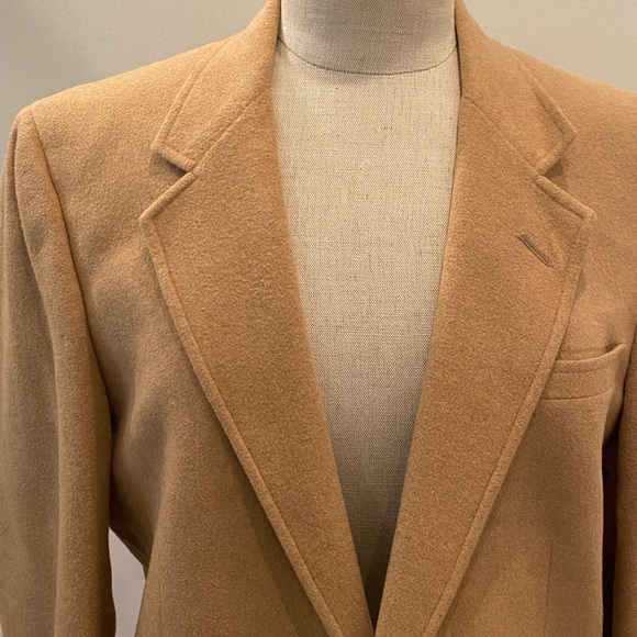 Vintage Mens Classic Mongolian Camel Hair Tan Sport Coat /  Size 41 Regular - Picture 7 of 13